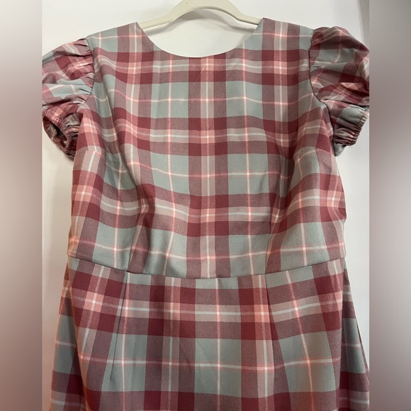 Collectif Classic Red and Gray Check Midi Dress EUC - Picture 3 of 12
